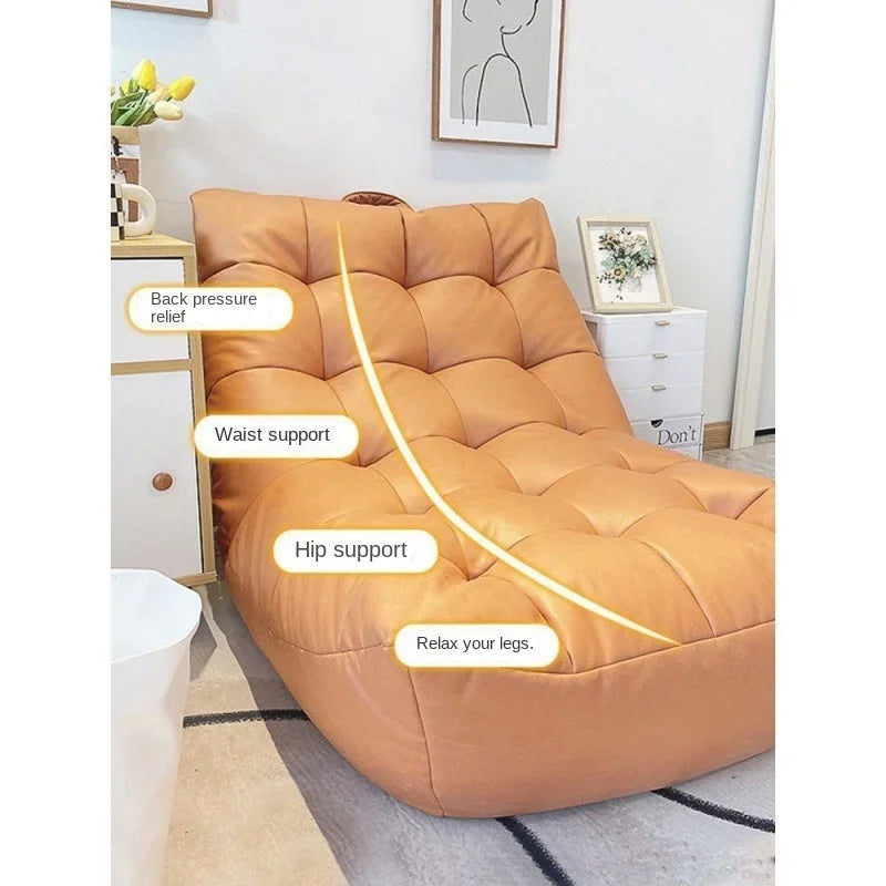 Modern Lazy Sofa Single Sofa Chair Convertible Leisure Bed Small House Living Room Balcony Comfortable Couch Seat Adult Chair