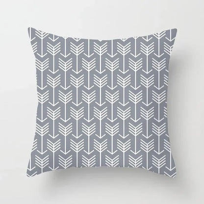 European Gray Pillowcase Geometric Pillow Cover Sofa Cushion Cover Garden Throw Pillows Hotel Outdoor Cushions car Chair 45X45cm