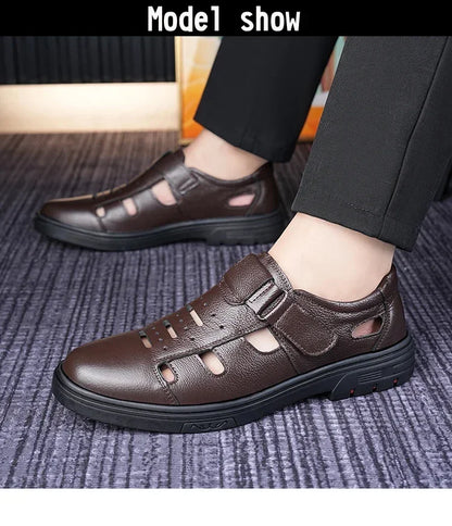 Men's Summer Hollow out Slip-On Shoes Anti-Slip Soft Bottom Casual Comfortable Breathable Loafers-705