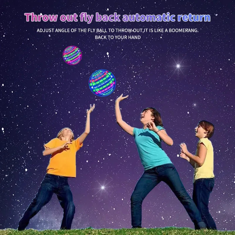 2026 Hand Controlled Flying Ball Boomerang Hover Ball Flying Spinner Toy with Magic LED Lights Fidget Toys