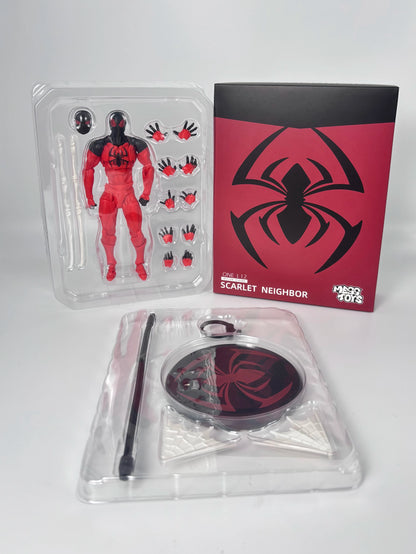Black and Red Spider-Man Ultimate Spider-Man Fully Articulated Action Figure with Multiple Accessories Model Desktop Ornament