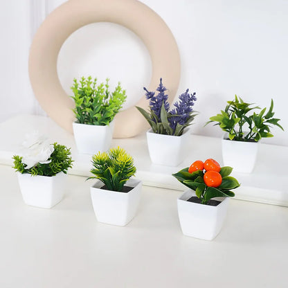 1SET Simulation Plant Potted Plant, Suitable For Commercial Office Counter, Living Room, Study, Courtyard, Home Decoration