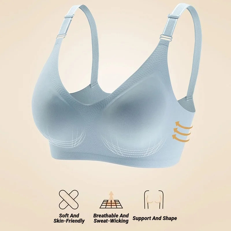 Women'S Seamless Bras Ladies Thin Style Soft Breastfeeding Bra Underwear Comfortable Lingerie Gather Support Plus Size