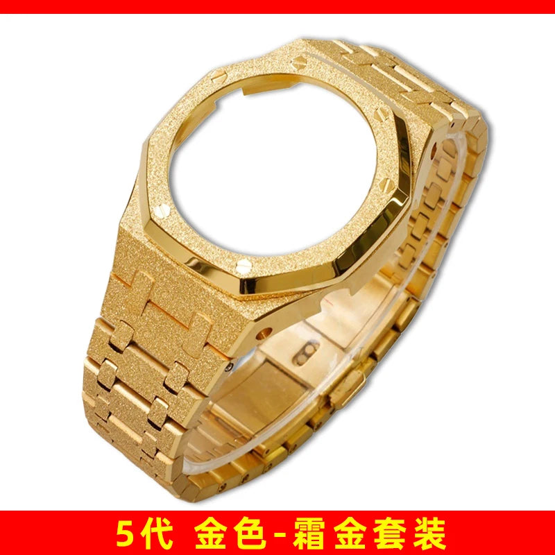 Mod Kit GA-2100 GM2100 Stainless Steel Case&Watch Strap For G-SHOCK Casioak GA2100 GMA-S2100 Replacement Metal Frosted Case Band