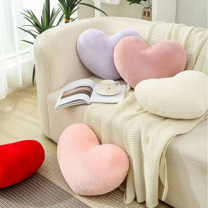 Cute Heart Shaped Pillow Soft Plush Throw Pillows Living Room Decor Valentines Day Wedding Gifts Love Pillow Heart Sofa Cushion