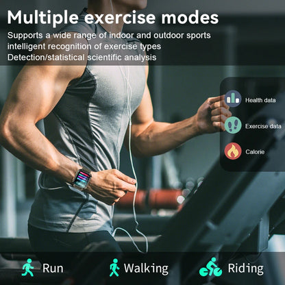 LIGE 2026 Zewnętrzny Smartwatch Męski 2.01" Ekran IP68 Wodoodporne Zegarki Wytrzymały Wojskowy Bluetooth Połączenia Smartwatch dla Androida i iOS