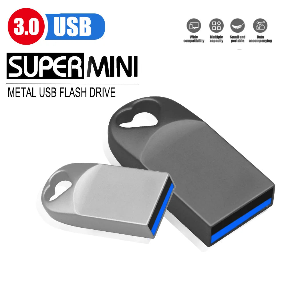 High Speed super mini USB 3.0 Flash Drives 128GB 64GB Pendrive 32GB 16GB Usb Memory Stick 8gb Pen flash drive for Computer