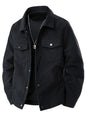 The 2025 New Autumn Corduroy Jacket for Men with a Lapel, Trendy Japanese Style Loose Coat