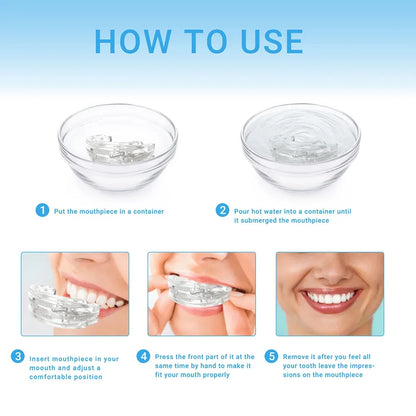 Anti-Snoring Mouth Guard, Adjustable Mouthpiece - Night Time Teeth Mouthguard & Sleeping Bite Guard for Bruxism and Stop Snoring