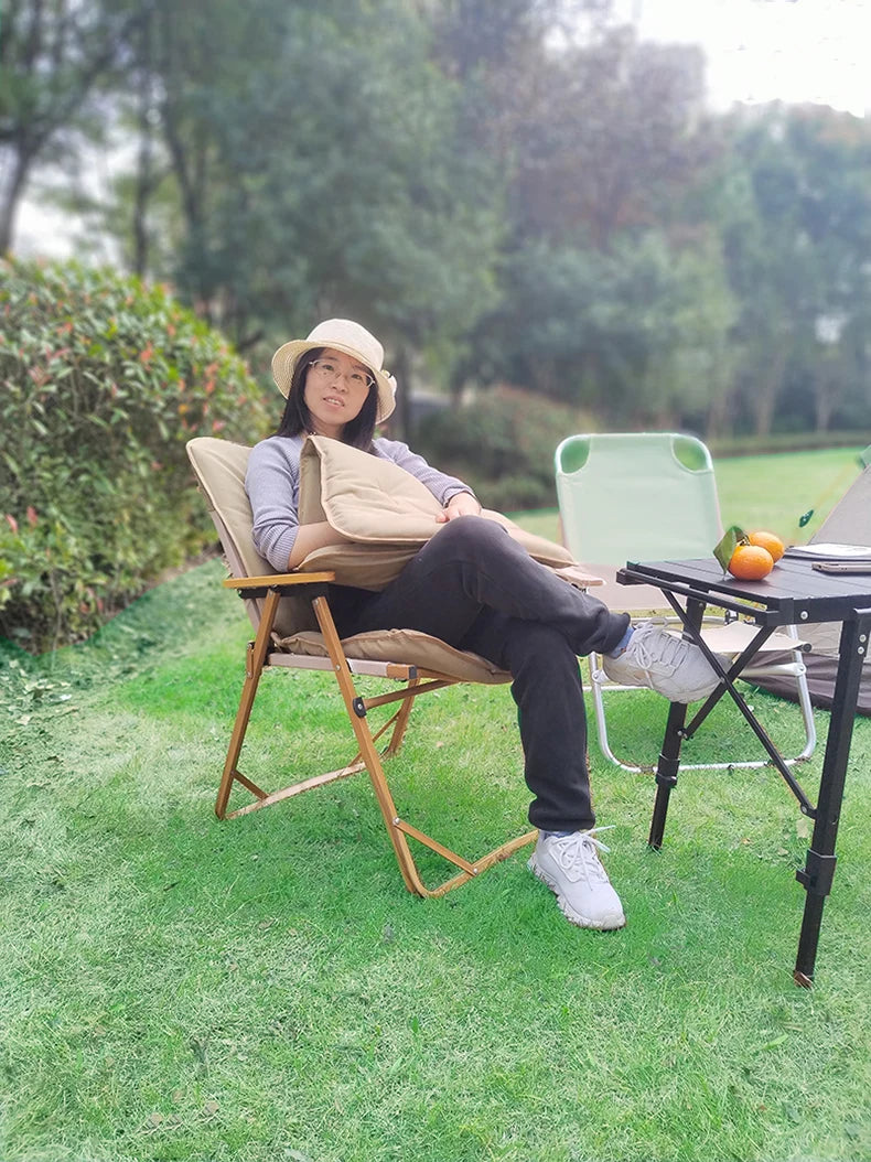 Lohascamping Camping Winter Chair Cover Seat Cushion 5CM Thick Camping Warm Chair Cusion Pads Relaxation Comfortable Chair Cush