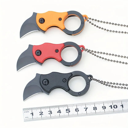 Mini Folding Knife, Key Blade, Sharp Necklace Knife, Camping Portable Pocket Knife, Portable EDC Tool Knife