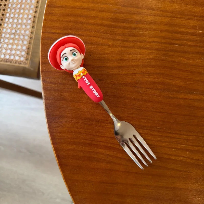 Toy Story 5 Spoon Fork Cutlery Set Woody Buzz Lightyear Jessie Forky Alien Cartoon Character Birthday Christmas Gift For Fans