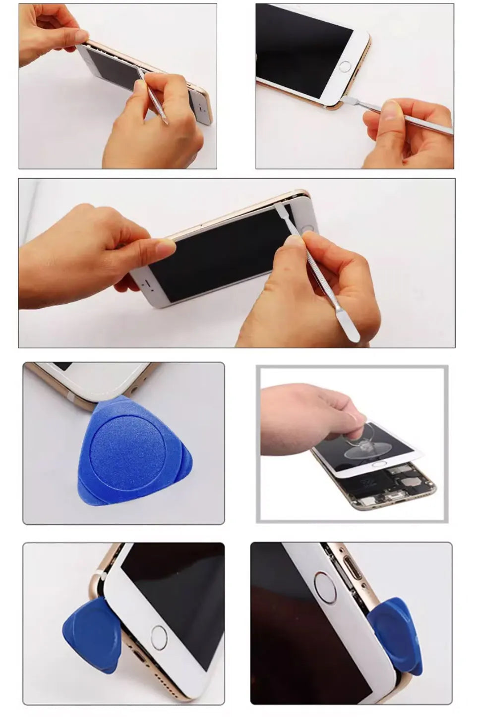 JCD 8 In 1 Computer Mobile Phone Tablet Appliances Pry Bar Multi-purpose Manual Disassembly Tool Bimetallic Head