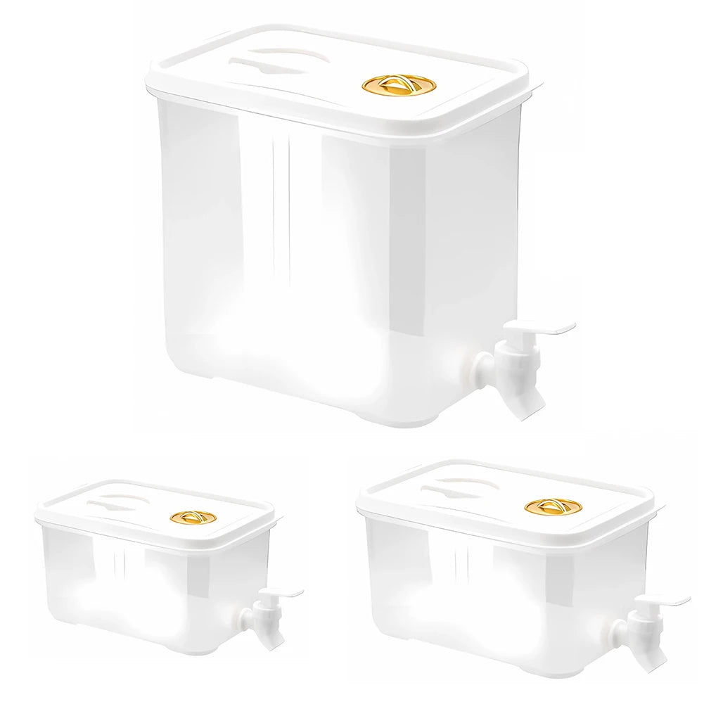 3.5/5/10L High Temperature Resistance Fridge Drink Dispenser with Spigot with Lid Refrigerator Water Bottle  Cold Kettle