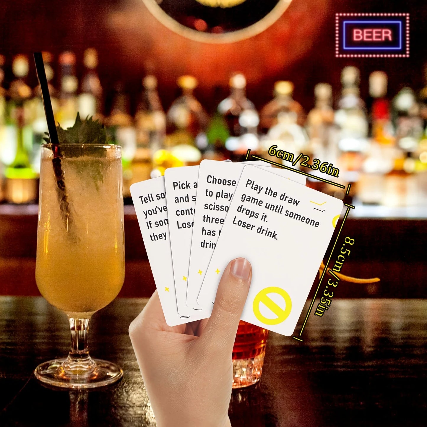 Drink Till You Drop Party Board Game Cards – Fun Social Drinking Game for Family Gatherings, Friend Gatherings & Team Building