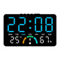 Digital Alarm Clock TEMP Humidity Week Comfort Level Dual Alarm Snooze Table Clock 12/24H Timer Auto Dimmable LED Wall Clock