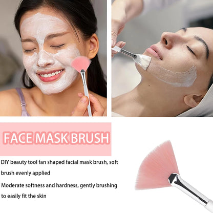 3/9 Pieces Facial Fan Mask Brushes Soft Mask Brush Applicator Esthetician Facial Mask Brushes For Women Girls Cosmetic Tools