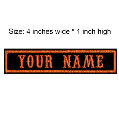 4 Inches Wide Customized Name Small Tag Embroidery Patch Iron On Sew On Clothing For Left Chest Tell Us Need What Texts