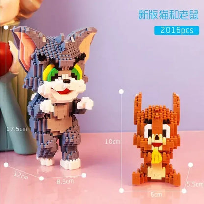 Ute Cat and Mischievous Mouse Children's Building Block Toys Mini Bricks 3D Model Children's Adult Gift
