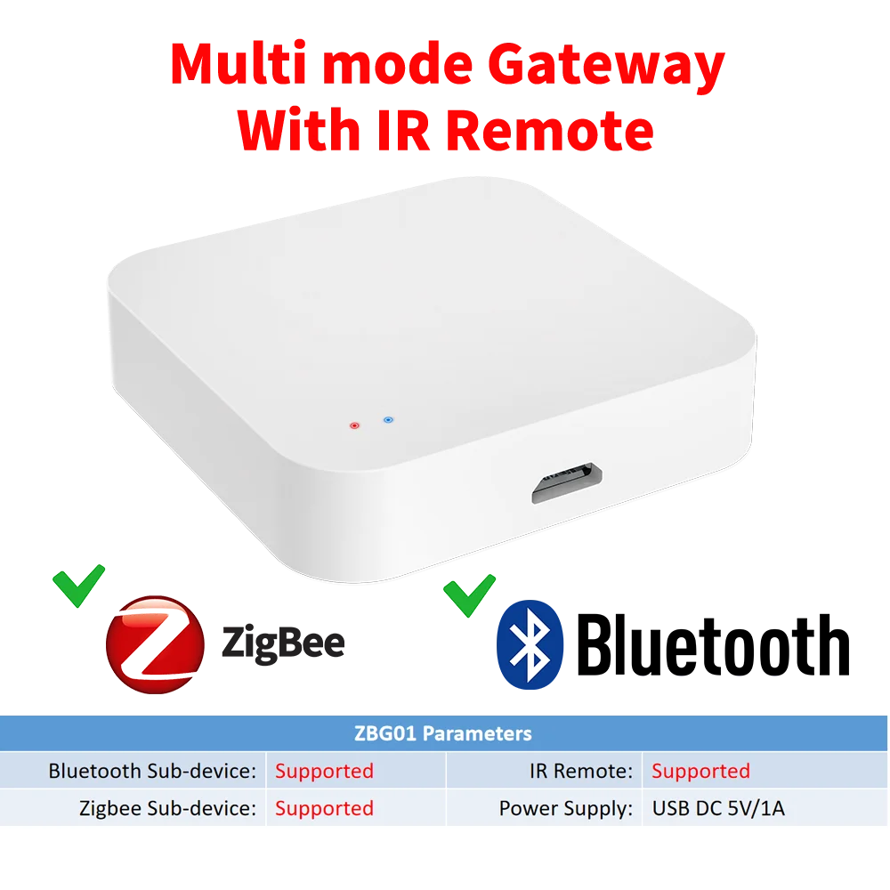 Tuya Zigbee Gateway HUB Wireless Smart Home Bridge Smart Life Remote Control Zigbee Protocol Works With Alexa Google Home