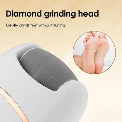 Rechargeable Electric Foot Grinder for Thick Faux Leather USB Personal Care Tool with Interchangeable Heads Grooming Tool