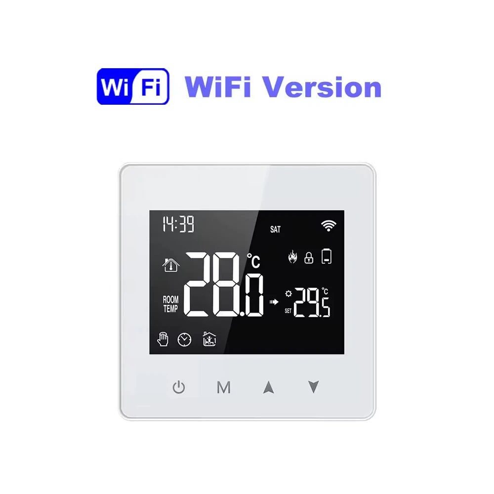 AVATTO WiFi Zigbee Thermostat Smart Home Battery powered Temperature Controller For Gas Boiler works with Tuya Alexa Google home