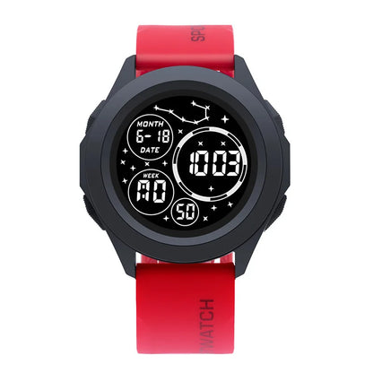 YIKAZE Men Sport LED Watches Top Brand Men Digital Clock Multi-Functional Rubber Man Fitnes Athlete Timekeeping Electronic Watch