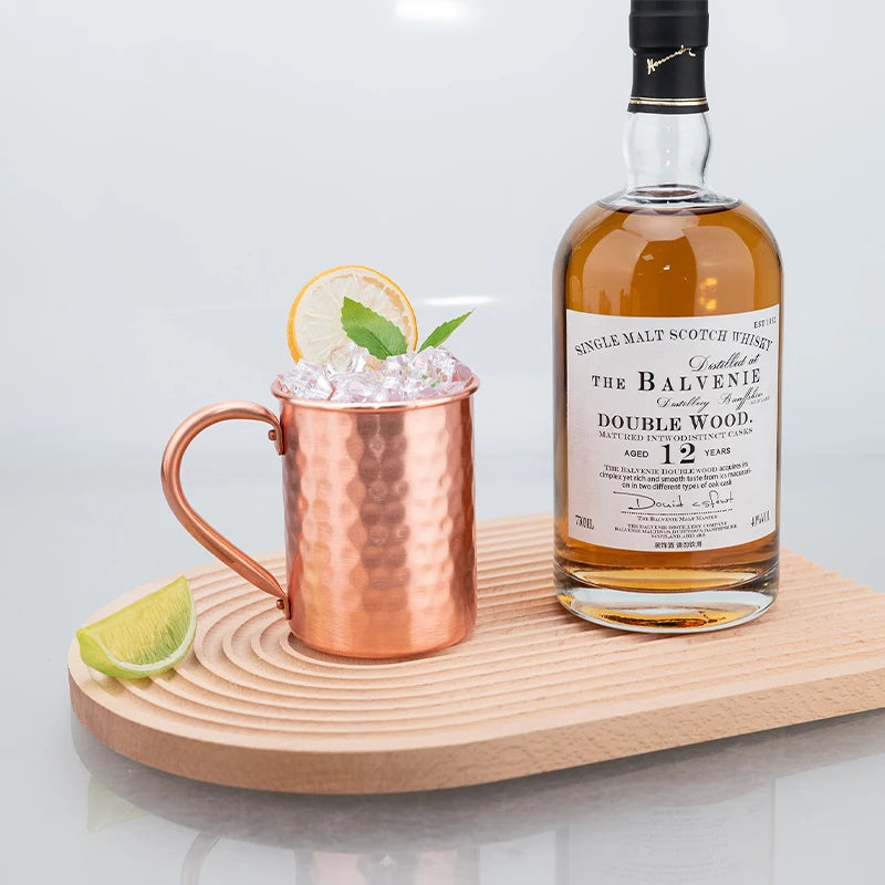 100% Copper Moscow Mule Mug 1/2/3/4PCS Durable Coppery Beer Mugs Coffee Mug Milk Cup Pure Copper Bar Cup Drinkware