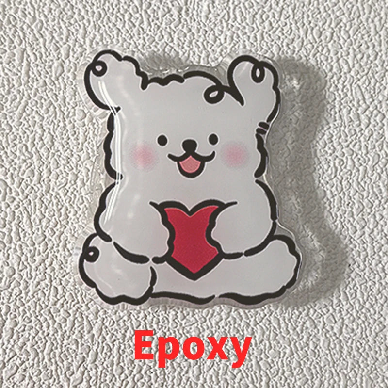 Custom Acrylic Phone Grip Round Foldable Cartoon Photo Customized Logo Anime Hologram Personalized Mobile Clear Phone Holder