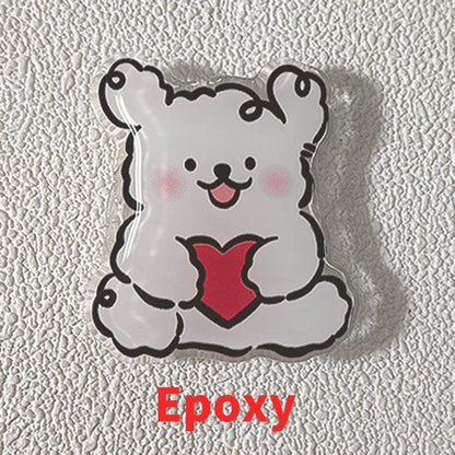 Custom Acrylic Phone Grip Round Foldable Cartoon Photo Customized Logo Anime Hologram Personalized Mobile Clear Phone Holder