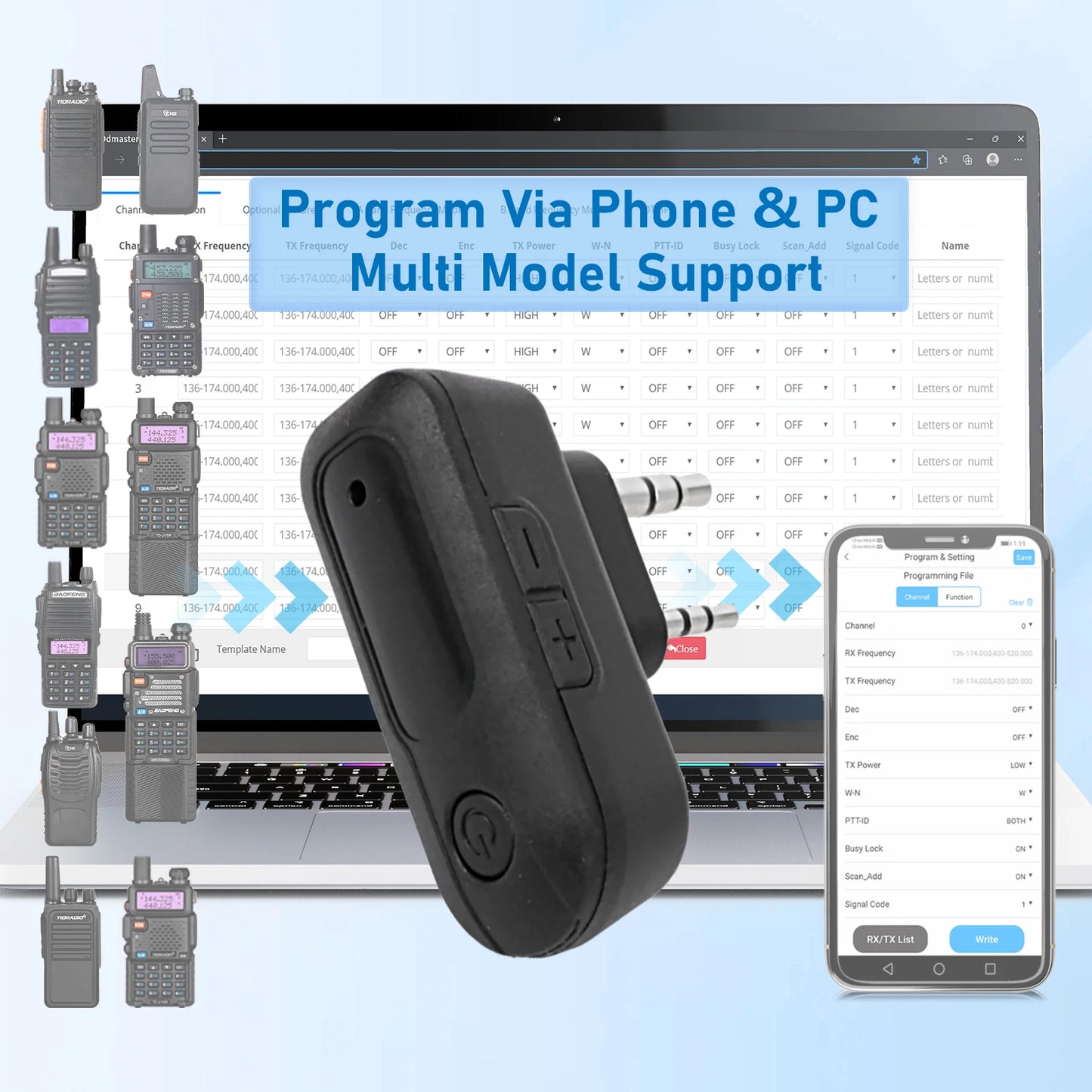 TIDRADIO Q2L Walkie Talkie Wireless Handheld Speaker Mic AI Noise Reduction Wireless Microphone Support Zello Odmastr Program