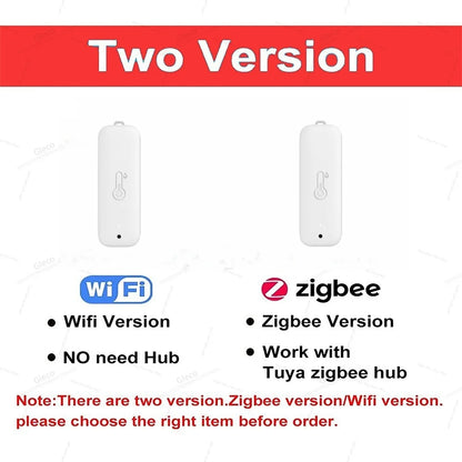 TUYA Wifi/Zigbee Waterproof Temperature And Humidity Sensor Outdoor Smart Life Thermometer Hygrometer Detection For Garden Home