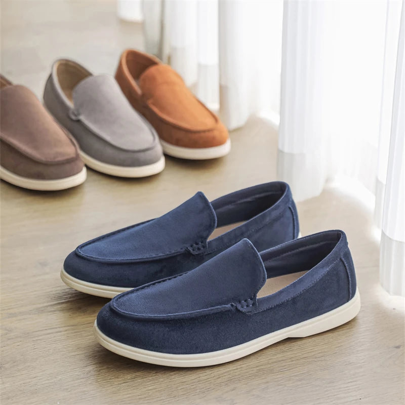 Men's High-End Casual Loafers, One-Piece Slip-On Design, Comfortable All-Match Fashion Shoes, Stylish Daily Wear Footwear