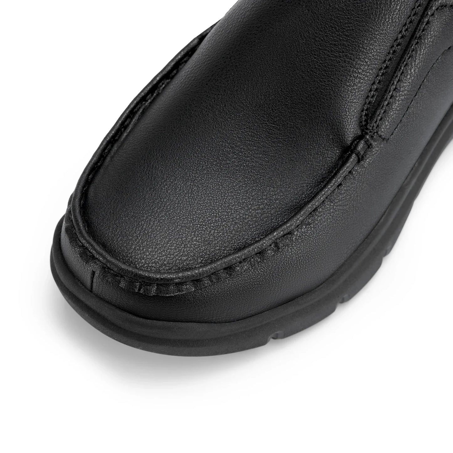 Fitville Men'S Slip-On Shoes Wide Width Leather Casual Shoes Lightweight For Swollen Feet With Arch Support Pain Relief