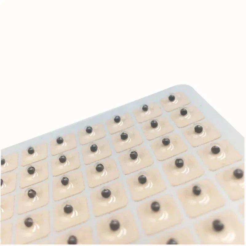 600Pcs Natural Cowherb Seed Ear Stickers Auriculotherapy Acupressure Massage Therapy Meridian Relief Sleep Support Vision Care
