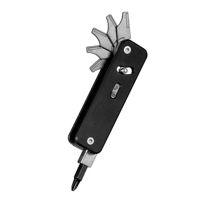 ROXON S503G Flex Companion Tool Modular Design and Customizable Pocket Tool, Preinstalled with 8 Essential Tools (1/4" Bit Drive