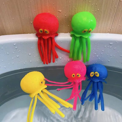 Squishy Squeeze Water Octopus Stress Relief Toy Bathing Playing With Water Shower Decoration Summer Swimming Gifts For Children