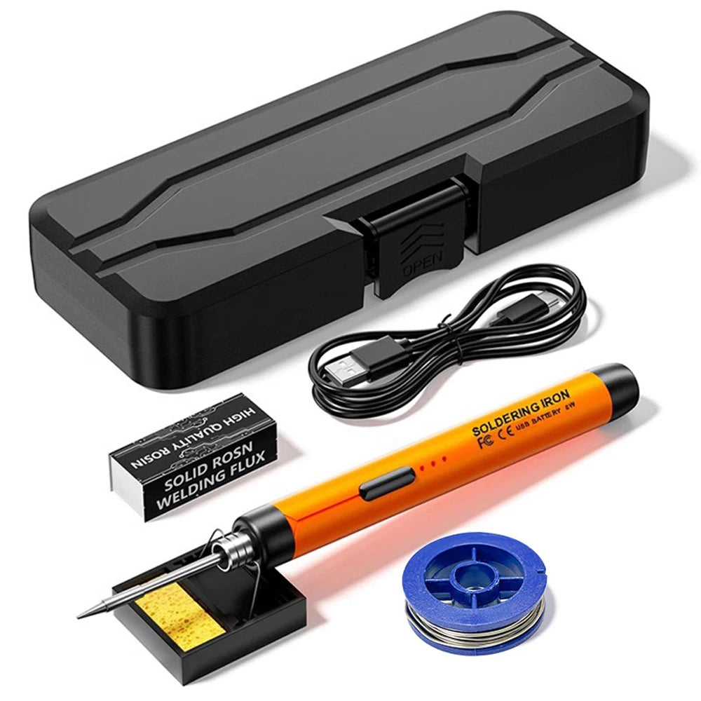 USB Portable Intelligent Electric Soldering Iron Multifunctional Soldering Welding Pen with 300-400℃ Temperature Adjustment