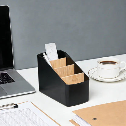 Desktop Remote Control Organizer, TV Remote Holder Tabletop Storage Box Bedroom Living Room Office  Multipurpose Organizer