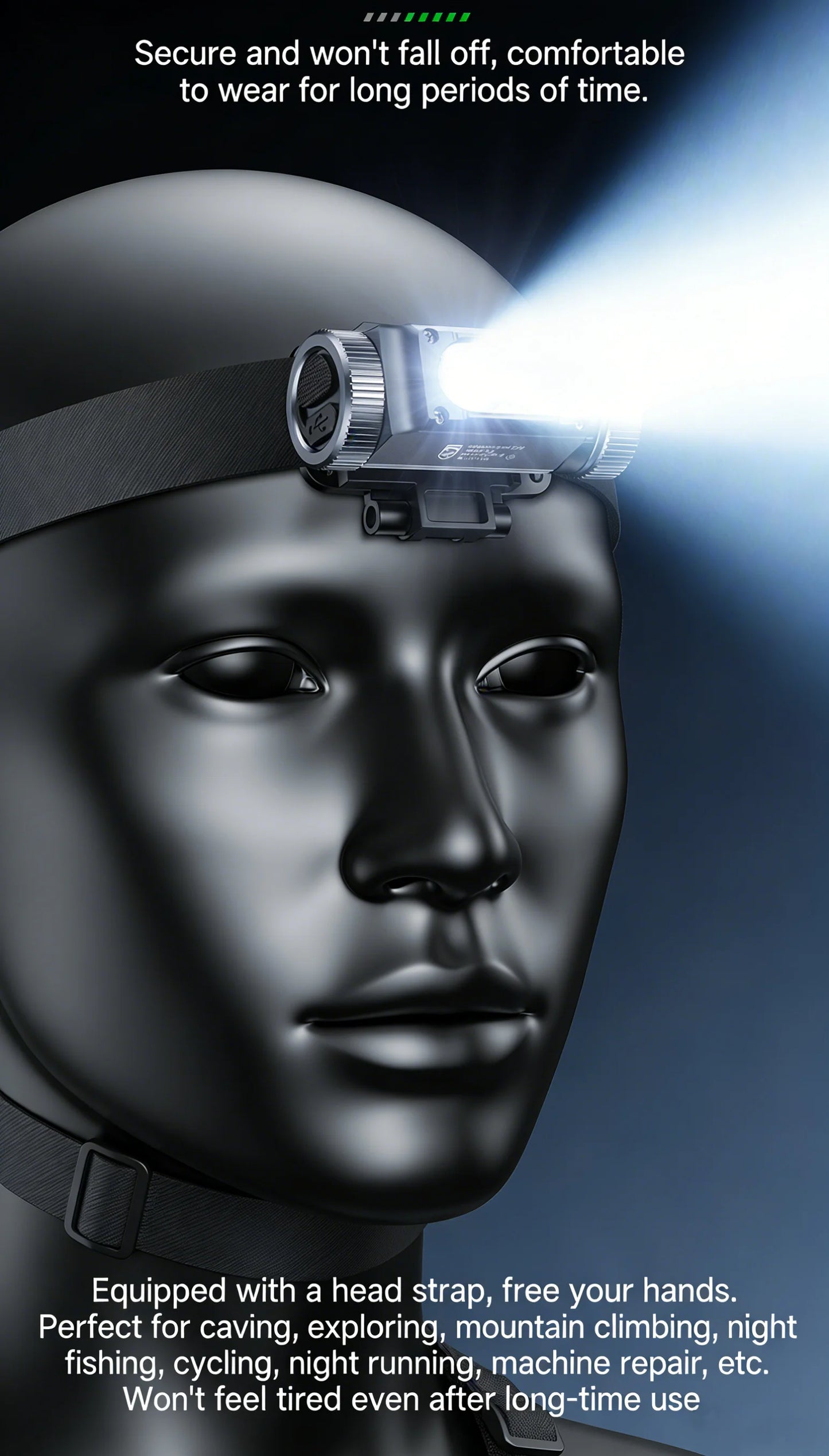 Philips SFL 3351RH Headlamp Head-Mounted Flashlight with 5.8 Hours Battery Life Magnetic Attraction