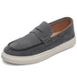 Suede Leather Men Loafers Fashion Comfortable Casual Shoes Breathable Slip on Walking Shoes Platform Lightweight Work Shoes