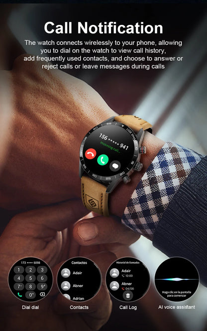 LIGE 2025 New Rugged Military Sports Smart Watch Men 1.39” HD Screen Heart Rate Bluetooth Call Waterproof Outdoor Men SmartWatc