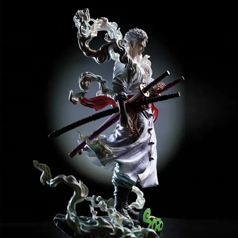 New One Piece Anime Zoro Double Headed Nika Statue Handmade Figure Model Anime Fashion Play Peripheral Ornaments Gift