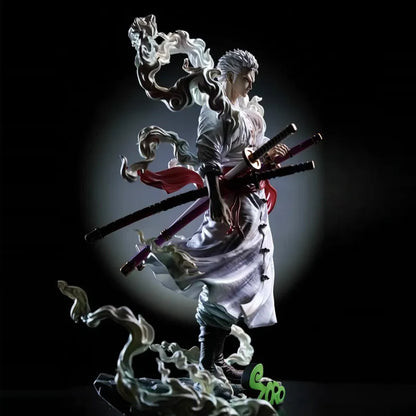 New One Piece Anime Zoro Double Headed Nika Statue Handmade Figure Model Anime Fashion Play Peripheral Ornaments Gift
