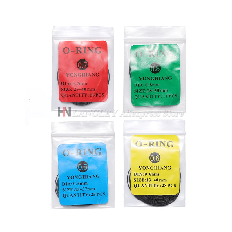 Watch Gasket Grease Watch Case Rubber Waterproof O-Ring Seal 0.5/0.6/0.7/0.8mm Oil-resistant Watch Repair Tool for Watchmaker