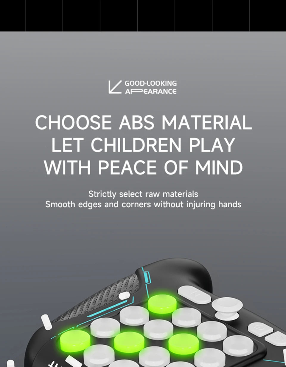 Electronic Pop Light Up Game Handle Toys for Children Adults Fidget Anti Stress Relief Toys Chases Light Game Console Xmas Gifts