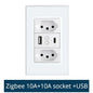 Zemismart Zigbee Smart 10A 20A Brazil Socket Light Switch with Outlets Work with Tuya Smart Life App Alexa Google Home Control