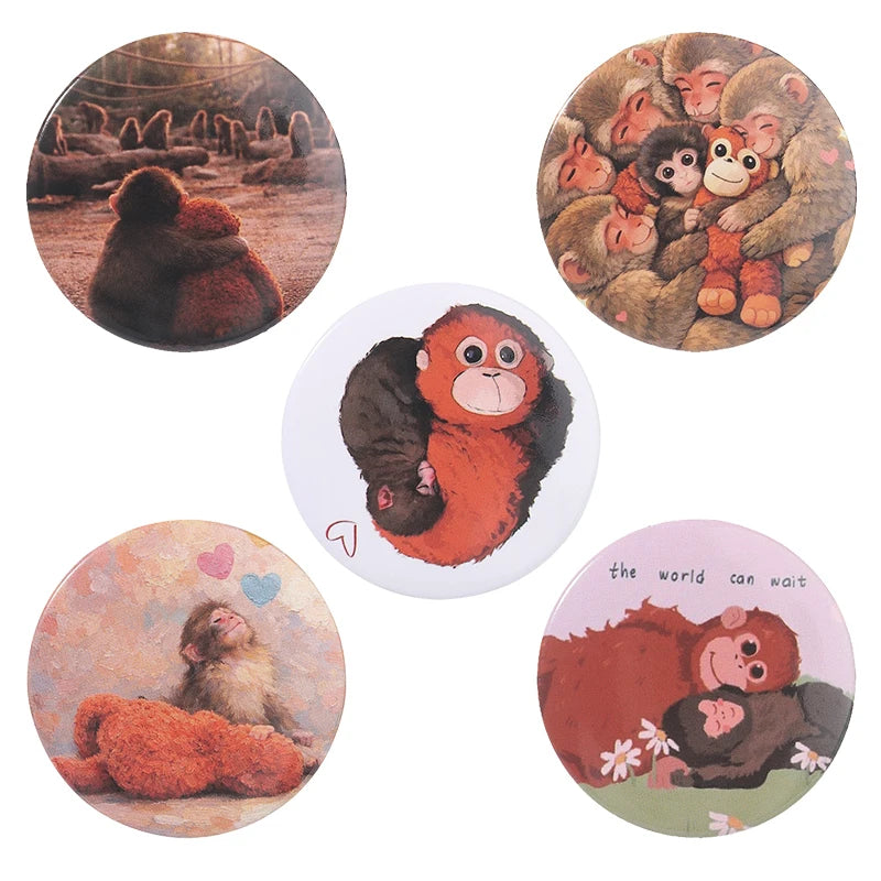 Funny Tinplate Pins Set Cats Dog Memes Dreamy Stars Collection Brooches Sweet Strawberry Musicial Note Badges Jewelry Gift