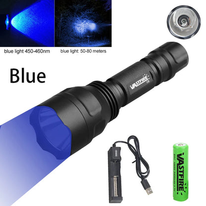 Blue/395nm UV Flashlight Ultraviolet Nail Lamp Torch Curing Cat Tinea Pet Urine Stain Marker Leakage Ore Money Scorpion Light