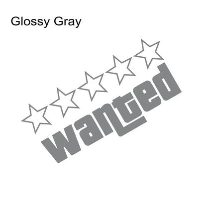 Wanted Reflective Laser Car Funny Stickers Auto Vinyl Film Decals For Car Bumper Windows Motorcycle Laptop Walls
